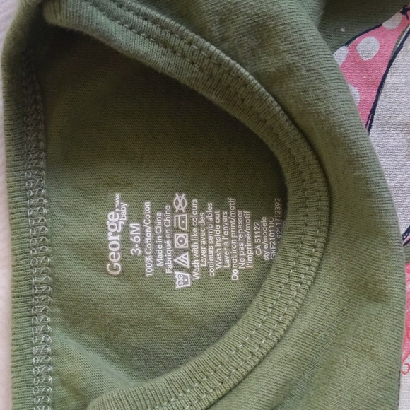 george fairy toadstool graphic long sleeve bodysuit diaper shirt 3-6 months baby - Picture 3 of 5